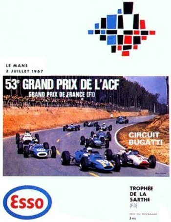 GP. F1 Francia 1967 Poster del Gran Premio