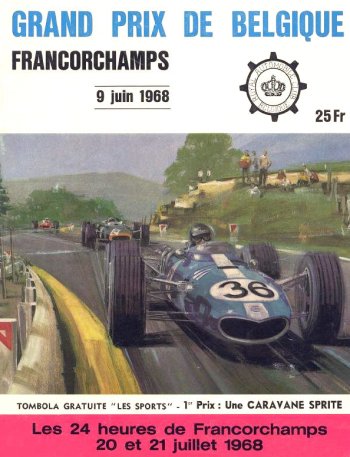 Gp. F1 Bélgica 1968 Poster del Gran Premio