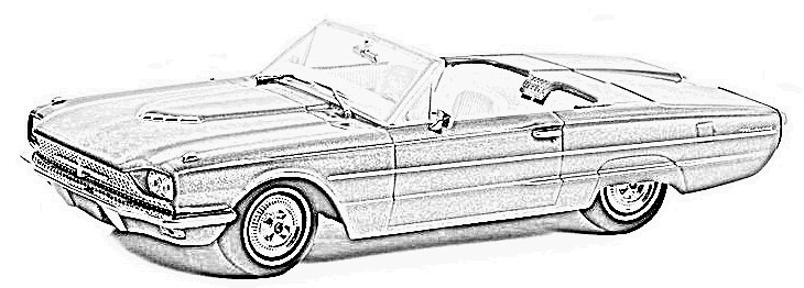 dibujo Ford Thunderbird