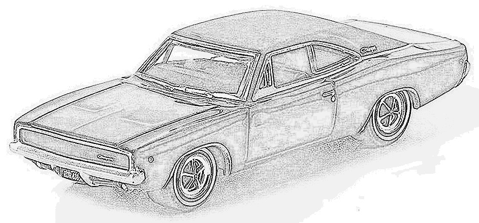 Dodge Charger en miniatura a escala Dodge Charger en miniatura a escala