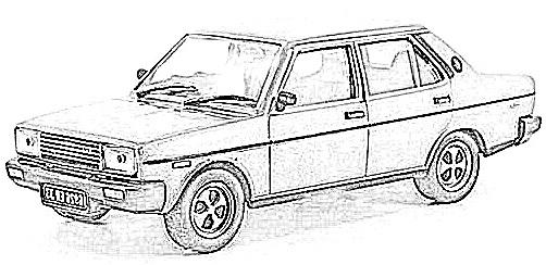 Seat 131 Dibujo del coche