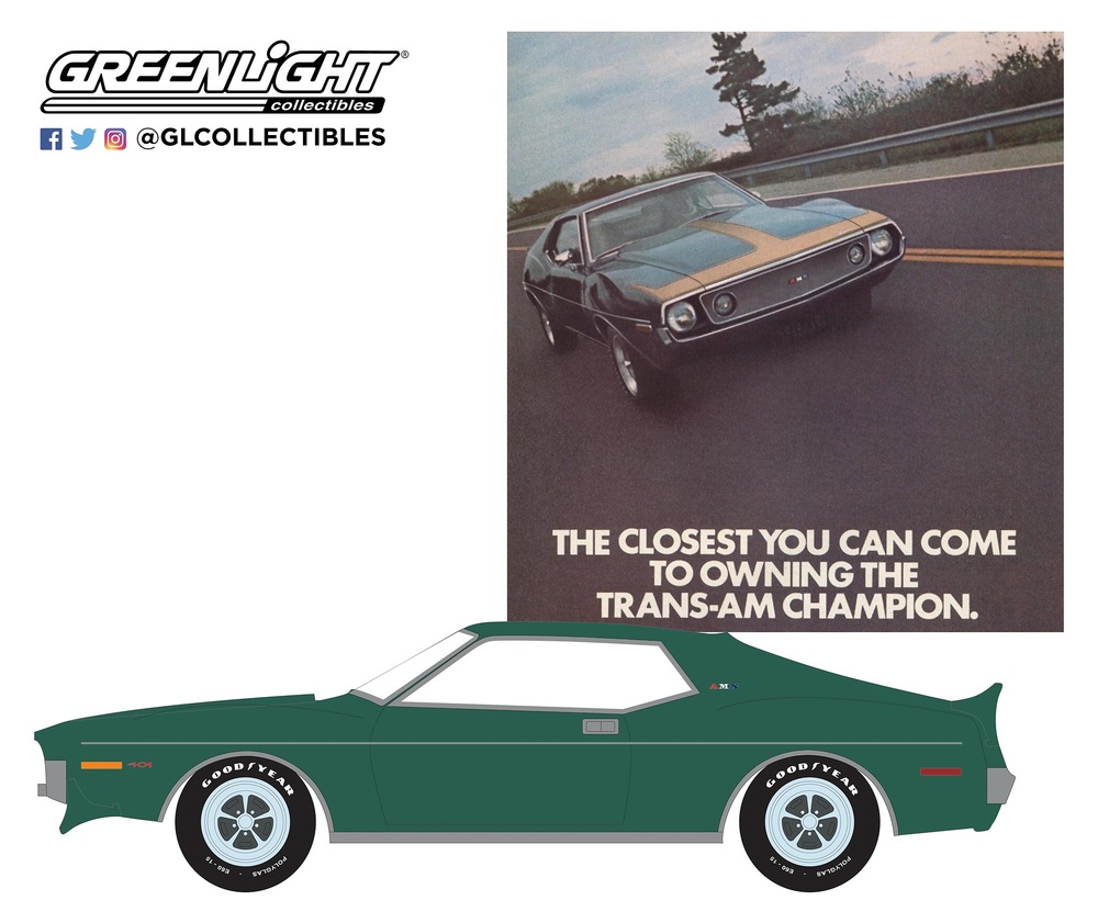 AMC Javelin AMX “The Closest You Can Come To Owning The Trans-Am Champion” (1972) Greenlight 1/64 