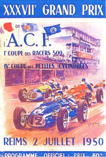 Poster del GP. F1 de Francia de 1950 