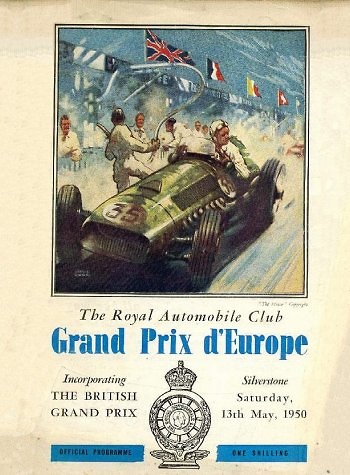 Poster del GP. F1 de Gran Bretaña de 1950 