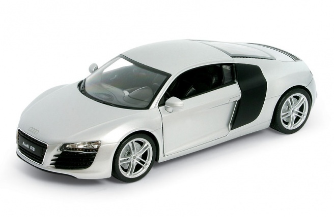 Audi R8 (2006) Welly 1:24 Gris Metalizado 