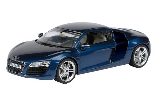 Audi R8 (2007) Schuco 1/43 Azul Metalizado 