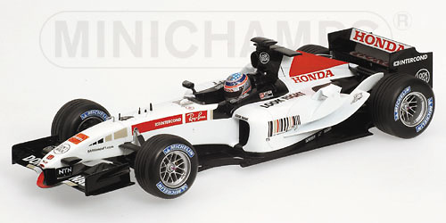 B・A・R ホンダ 007 ミニカー T. SATO 2005 Minichamps 1:18 佐藤琢磨、BARホンダ007 F1 showcar 2005