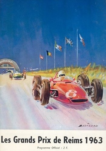 Poster del GP. de Francia de F1 de 1963 