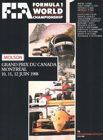 Poster del GP. de Canadá de 1988 