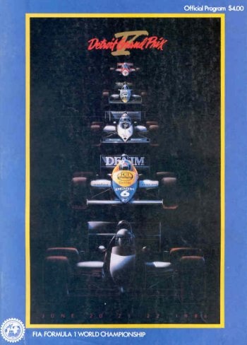 Poster GP. F1 Detroit (EEUU) 1986 