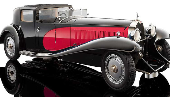 Bugatti Tipo 41 Royale Coupe de Ville (1930) BAUER 1/18 Negro - Rojo 