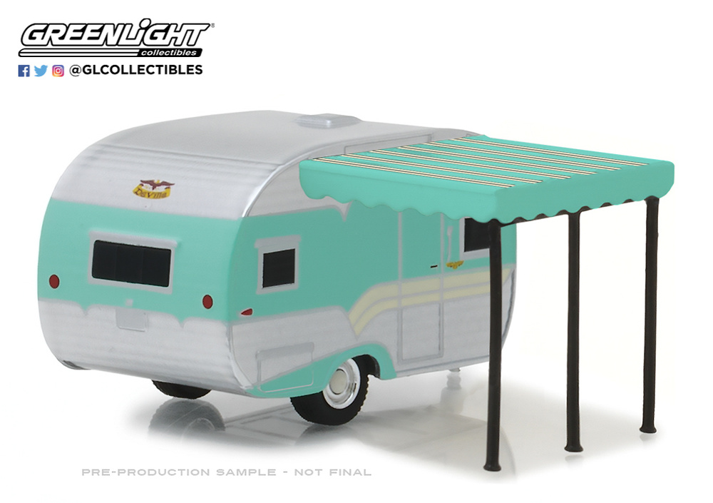 Miniatura caravana Catolac DeVille con toldo (1959) Greenlight 34050B escala 1/64 