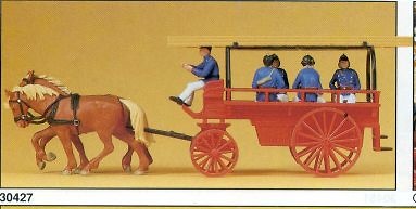 Carro de Bomberos (1900) Transporte de personal Preiser 30427 1/87 