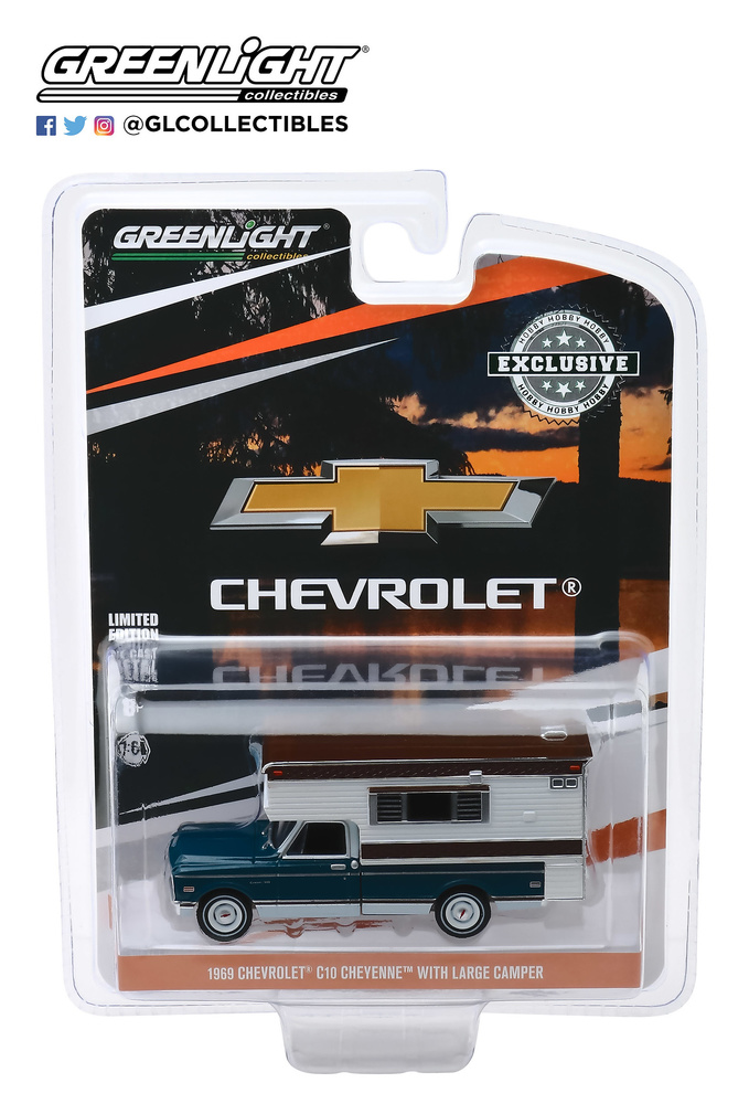 Chevrolet C10 Cheyenne Camper(1969) Greenlight 30121 1/64 