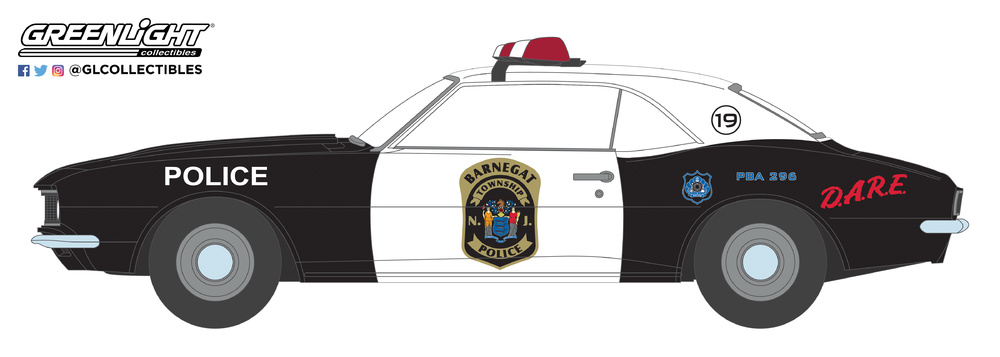 42870-A 1:64 Hot Pursuit Series 30 - 1967 Chevrolet Camaro Custom - Barnegat Township Police Department, New Jersey 