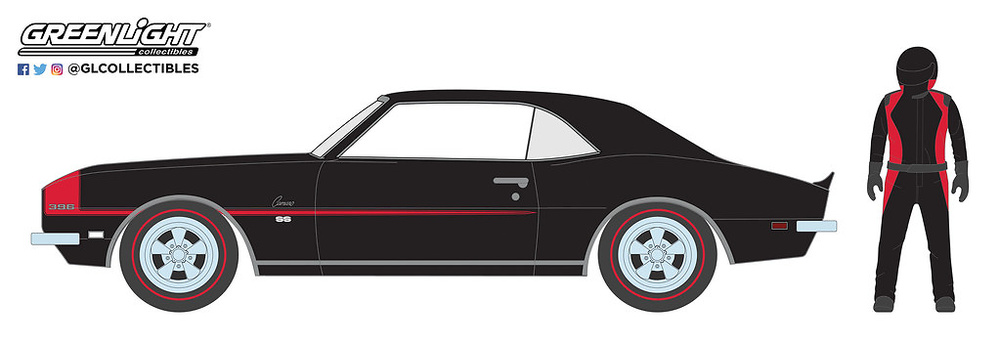 97060-C 1:64 The Hobby Shop Series 6 - 1968 Chevrolet Camaro RS/SS with Race Car Driver 