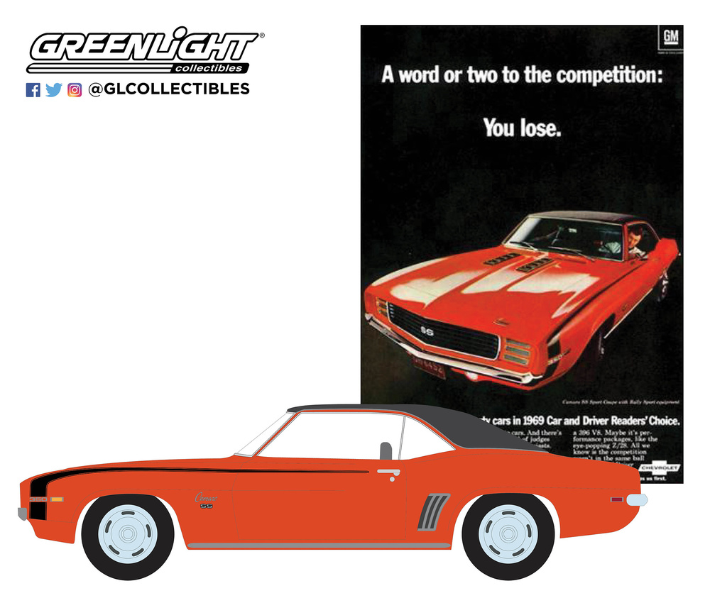 Chevrolet Camaro SS “A Word Or Two To The Competition: You Lose” (1969) Greenlight 39020A 1/64 