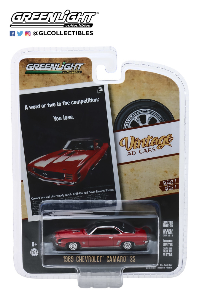 Chevrolet Camaro SS “A Word Or Two To The Competition: You Lose” (1969) Greenlight 39020A 1/64 