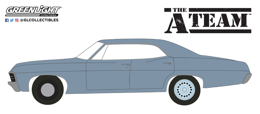 44830D The A-Team (1983-87 TV Series) - 1967 Chevrolet Impala Sedan 