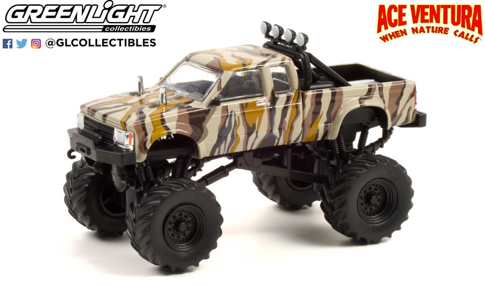 Miniatura Chevrolet S-10 Cabina Doble pelicula Ace Ventura: operacion africa Greenlight 44920-E escala 1/64 