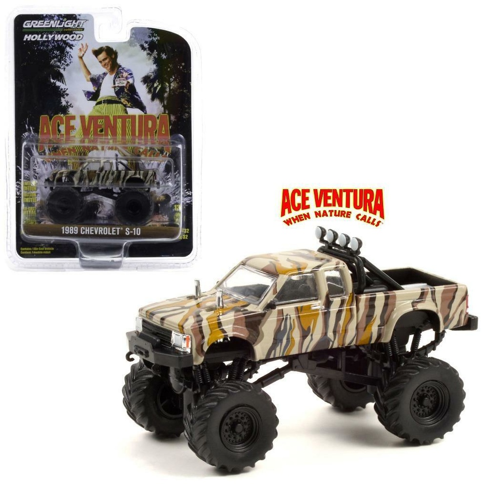 Miniatura Chevrolet S-10 Cabina Doble pelicula Ace Ventura: operacion africa Greenlight 44920-E escala 1/64 