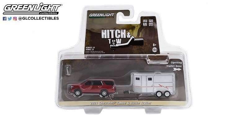 Chevrolet Tahoe + Remolque para caballos (2021) Greenlight 32230C 1/64 