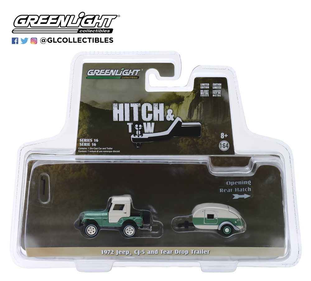 Jeep CJ-5 techo duro + Teardrop (1972) 32160B 1/64 