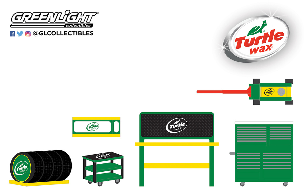 Conjunto de herramientas Auto Body Shop Turtle Wax Greenlight 16020C 1/64 