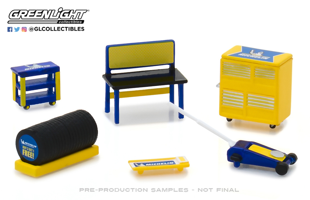 Conjunto herramientas de taller Michelin Greenlight 13161 1/64 