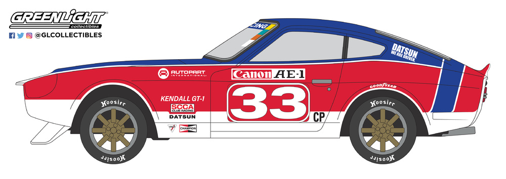 Datsun 240Z nº 33 Bob Sharp Racing (1973) Greenlight 47030D 1/64 