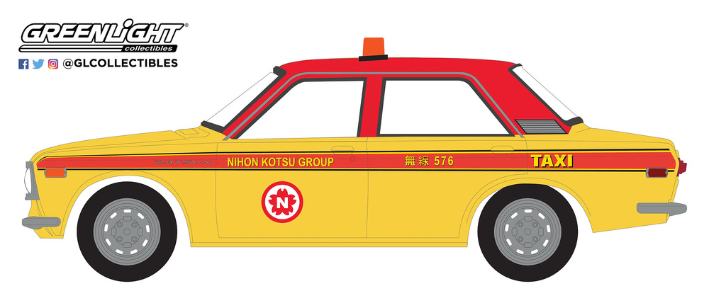 Datsun 510 Taxi de Tokio (1970) Greenlight 47050B 1/64 