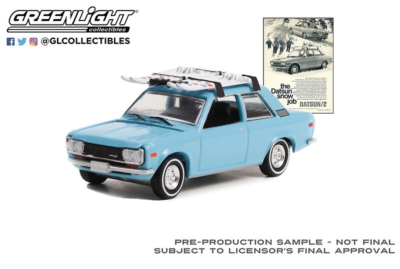Datsun 510 con porta-esquis 