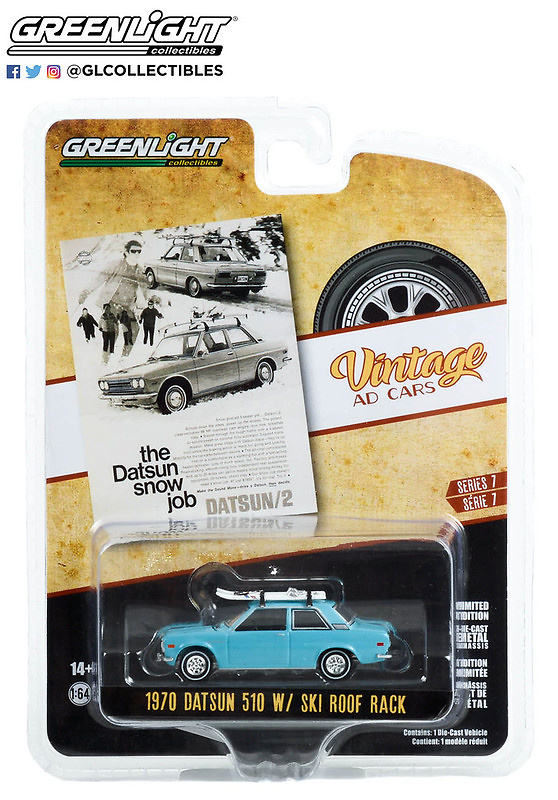 Datsun 510 con porta-esquis 