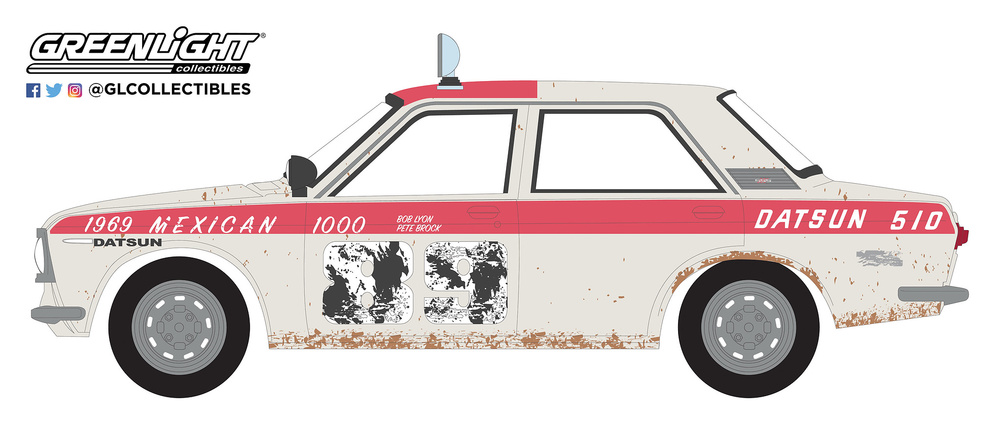 Datsun 510 Sedán nº 89 Brock Racing Enterprises BRE (1969) Greenlight 47050A 1/64 