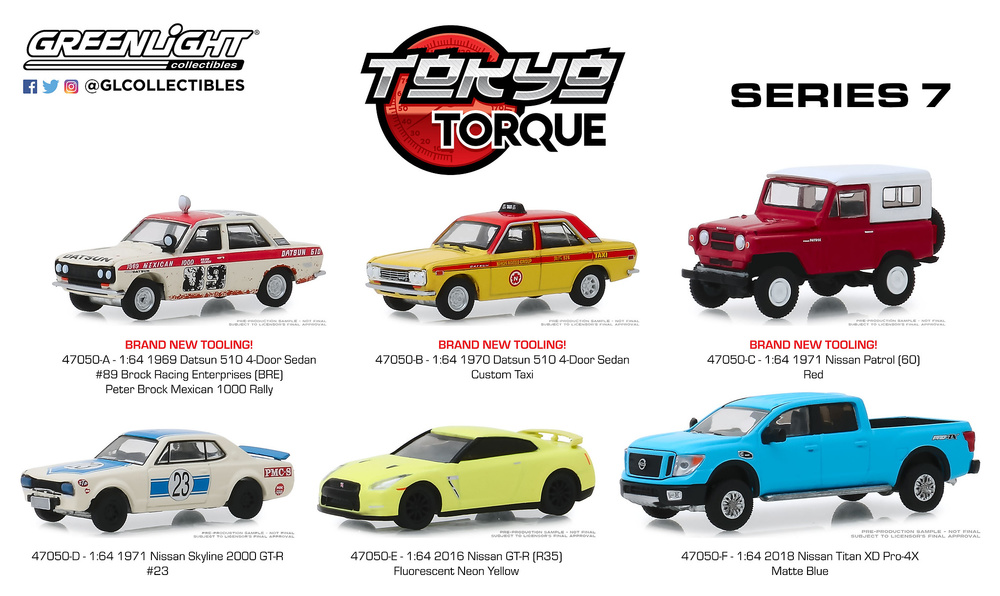 Datsun 510 Sedán nº 89 Brock Racing Enterprises BRE (1969) Greenlight 47050A 1/64 