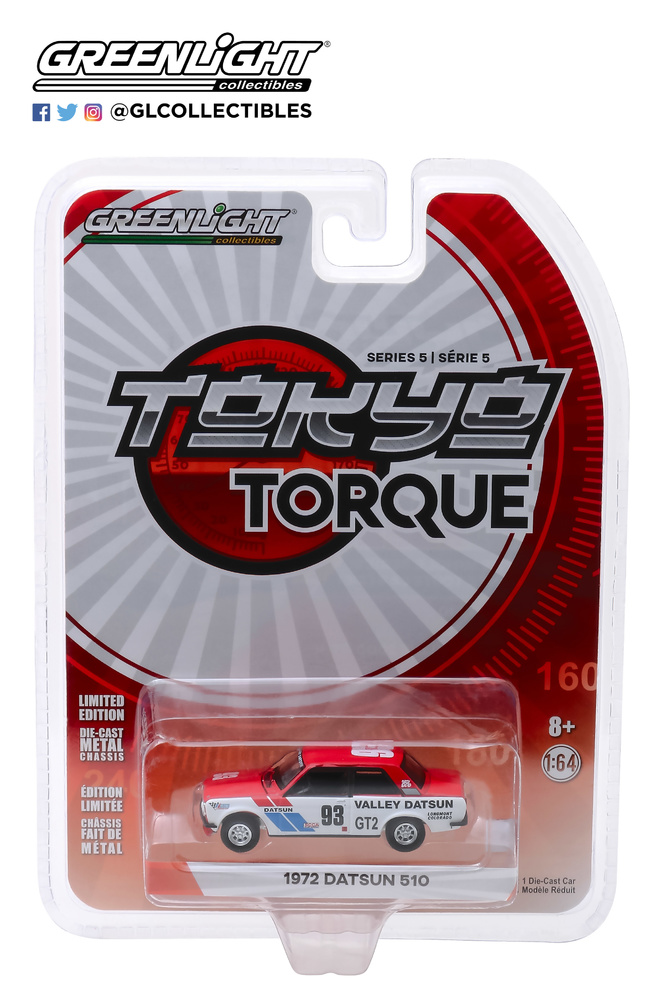 Datsun 510 nº 93 Valley Datsun (1972) Greenlight 47030A 1/64 