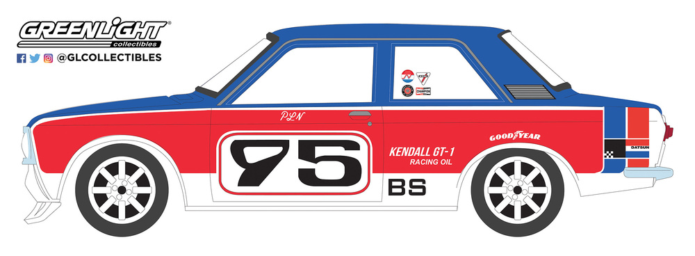 Datsun 510 nº 95 Paul Newman (1973) Tokyo Torque Greenlight 47040D 1/64 
