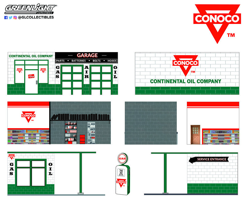 Gasolinera Conoco Greenlight 57081 1/64 