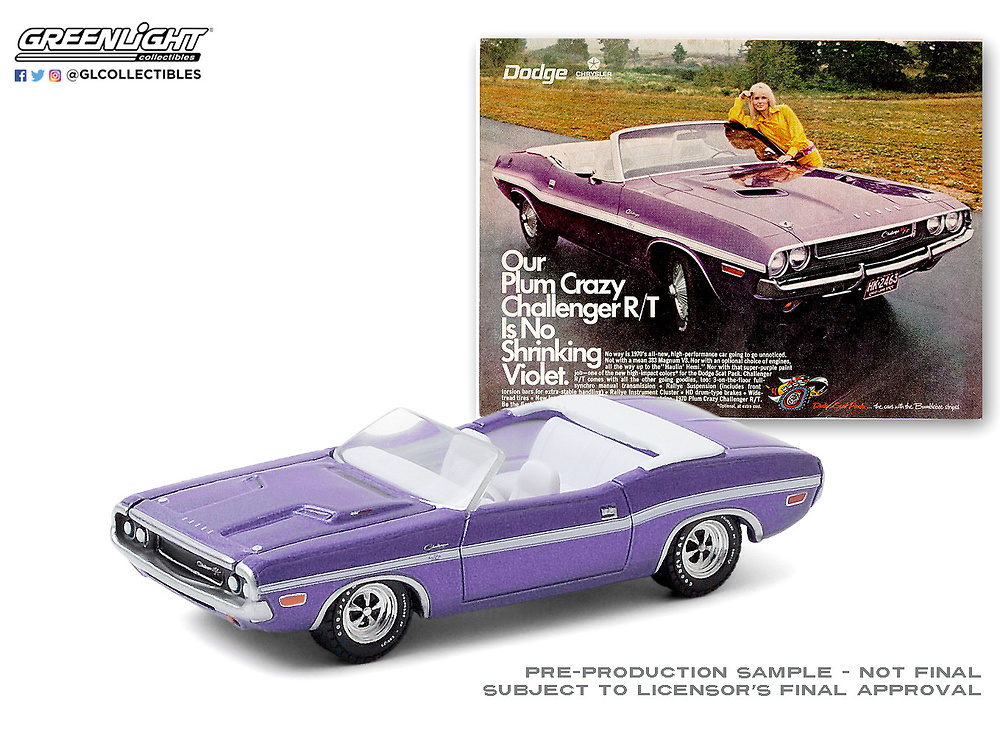 Dodge Challenger R/T Convertible (1970) Greenlight 39050B 1/64 