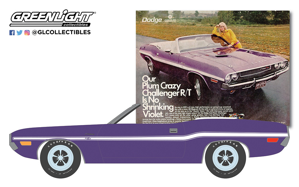 Dodge Challenger R/T Convertible (1970) Greenlight 39050B 1/64 