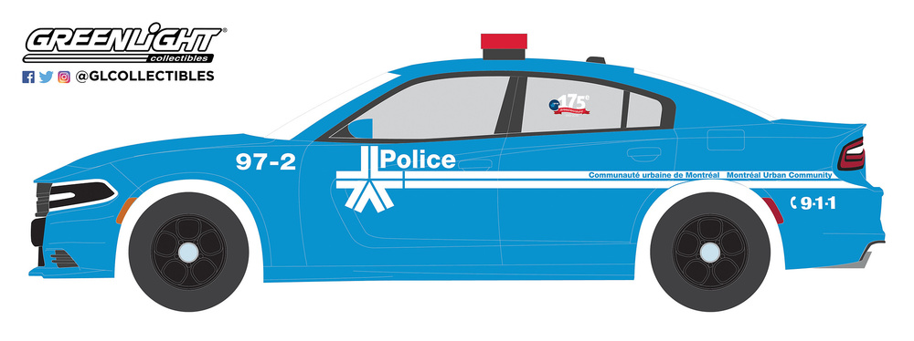 Dodge Charger - Montreal - Canada Police (2018) Greenlight 27980E 1/64 