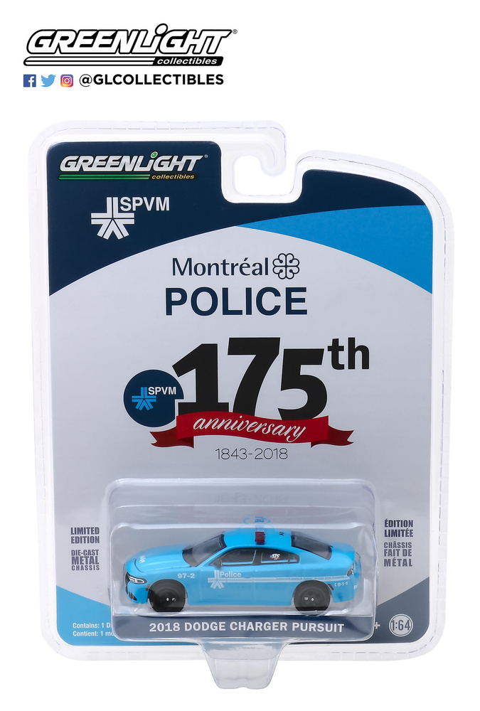 Dodge Charger - Montreal - Canada Police (2018) Greenlight 27980E 1/64 