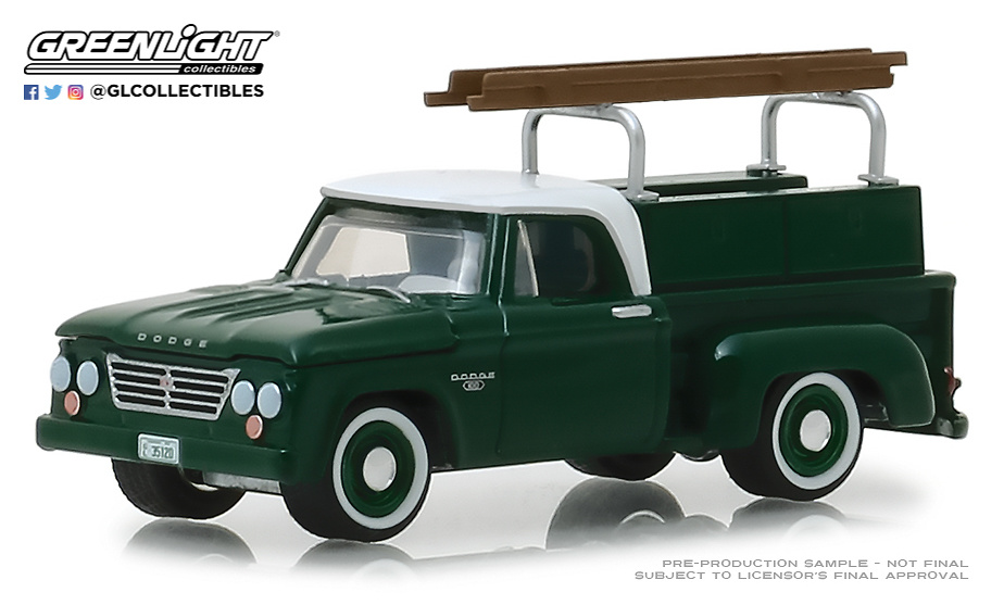 35120-B 1:64 Blue Collar Collection Series 5 - 1963 Dodge D-100 con escalera 