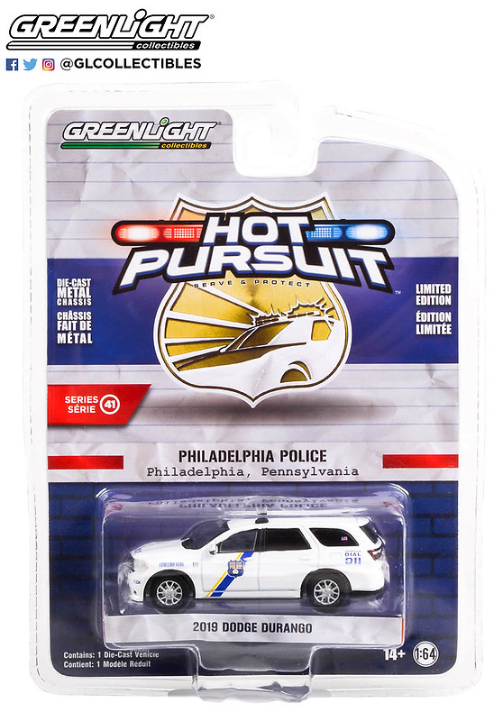 Dodge Durango - Policia de Filadelfia Pensilvania (2019) Greenlight 42990E 1/64 