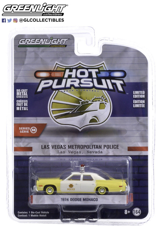 Dodge Monaco - Las Vegas Metropolitan Police Department (1974) Greenlight 32960A 1/64 