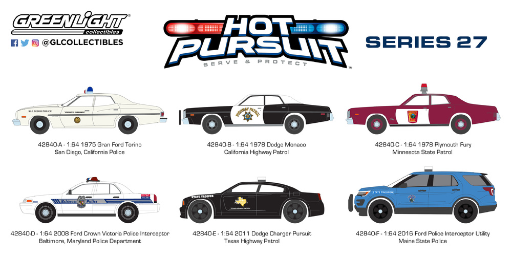 Dodge Monaco - California Highway Patrol (1978) Greenlight 1/64 