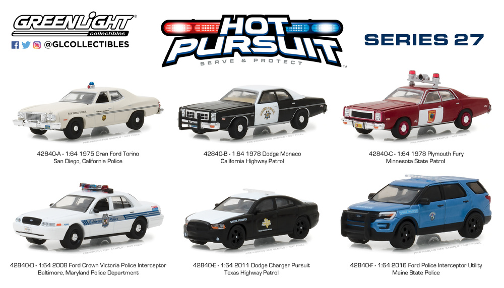 Dodge Monaco - California Highway Patrol (1978) Greenlight 1/64 