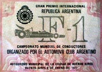 Poster GP. F1 Argentina 1977 