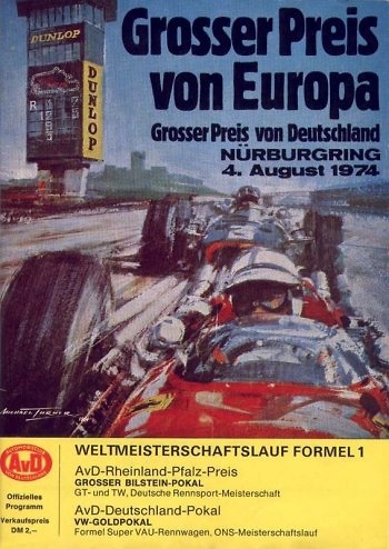 Poster del GP. F1 de Alemania de 1974 