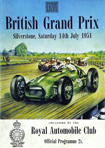 Poster del GP. F1 de Gran Bretaña de 1951 
